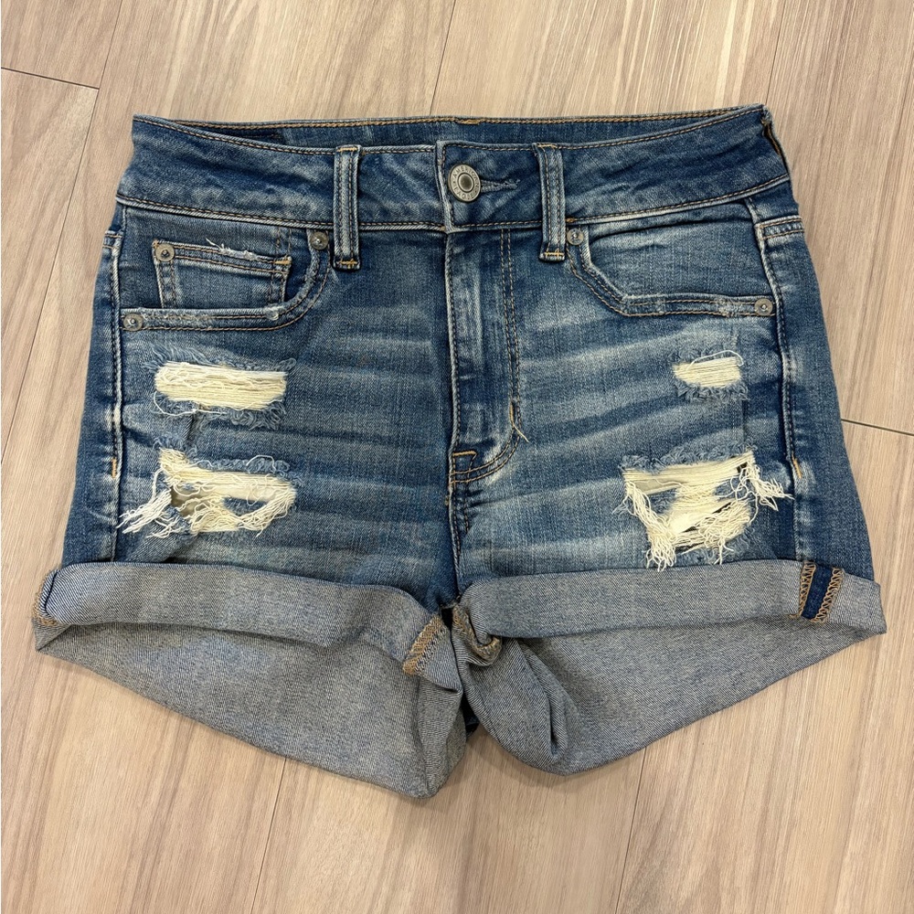 American Eagle high waisted Blue jean shorts